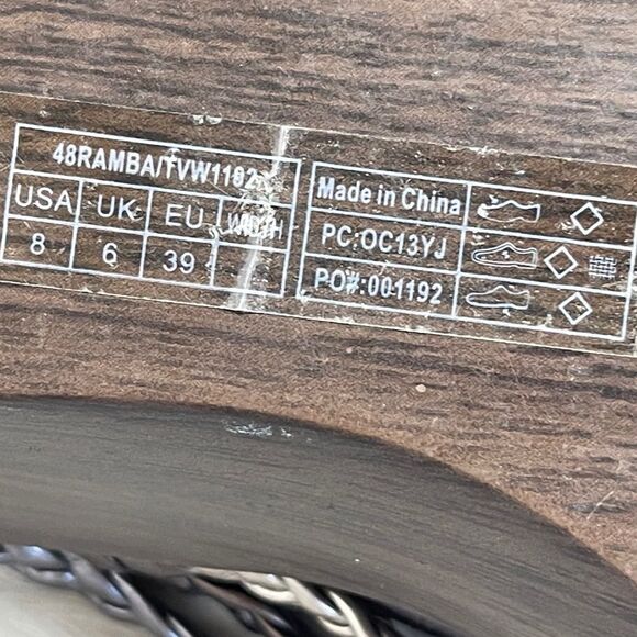 Vionic Ramba Metallic Braided Leather Wedge Thong Sandals Sz 8 - Picture 4 of 6